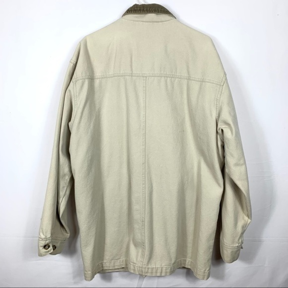 Columbia Unisex Heavy Jacket Beige zipper Sz L - Picture 9 of 12
